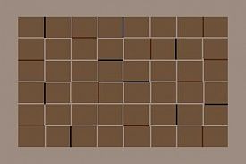 Грязезащитный коврик Modemo 200077 0.5х0.8 коричневые квадраты