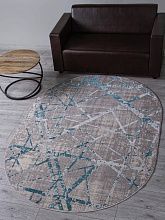 Ковер бирюзовый LIMAN F478 GRAY-BLUE Овал