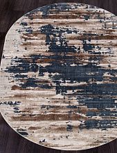 Ковер EFOR Carpet STAR P0394 M.L.BEIGE / D.BLUE Овал