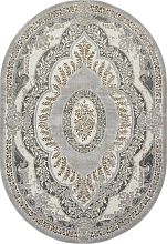 Ковер зеленый PALERMO-A F290 GRAY-GREEN Овал