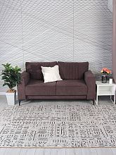 Ковер низковорсовый нескользящий LAVIN AB739E BEIGE / BLACK